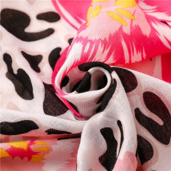 Animal Print Scarves and Shawls, Summertime Scarf Light weight Women Head Cover - Picture 3 of 5